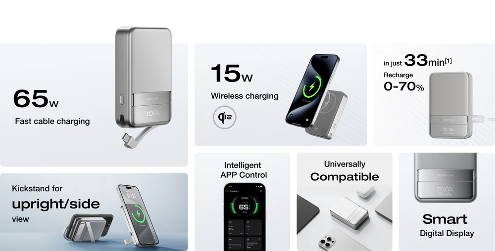 Pin dự phòng EcoFlow RAPID Magnetic 10.000 mAh - Ecoflowvietnam.com