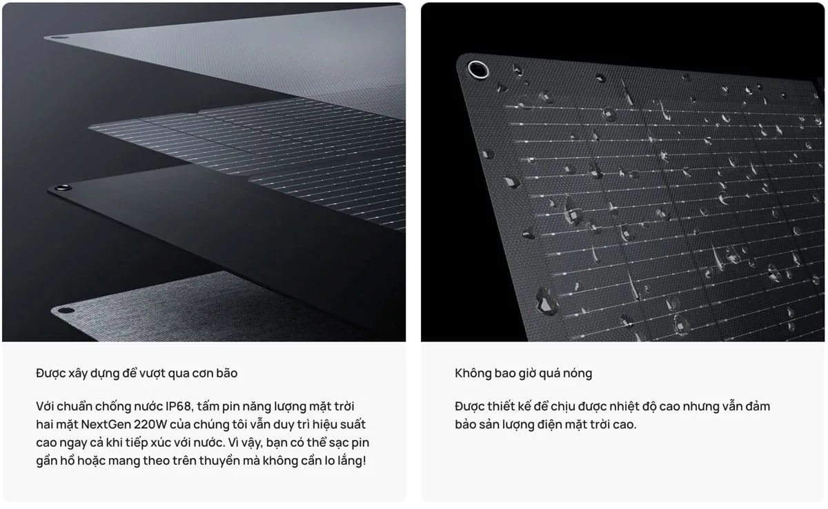Tấm pin năng lượng mặt trời EcoFlow NextGen | 220W Foldable Solar Panel - Ecoflowvietnam.com