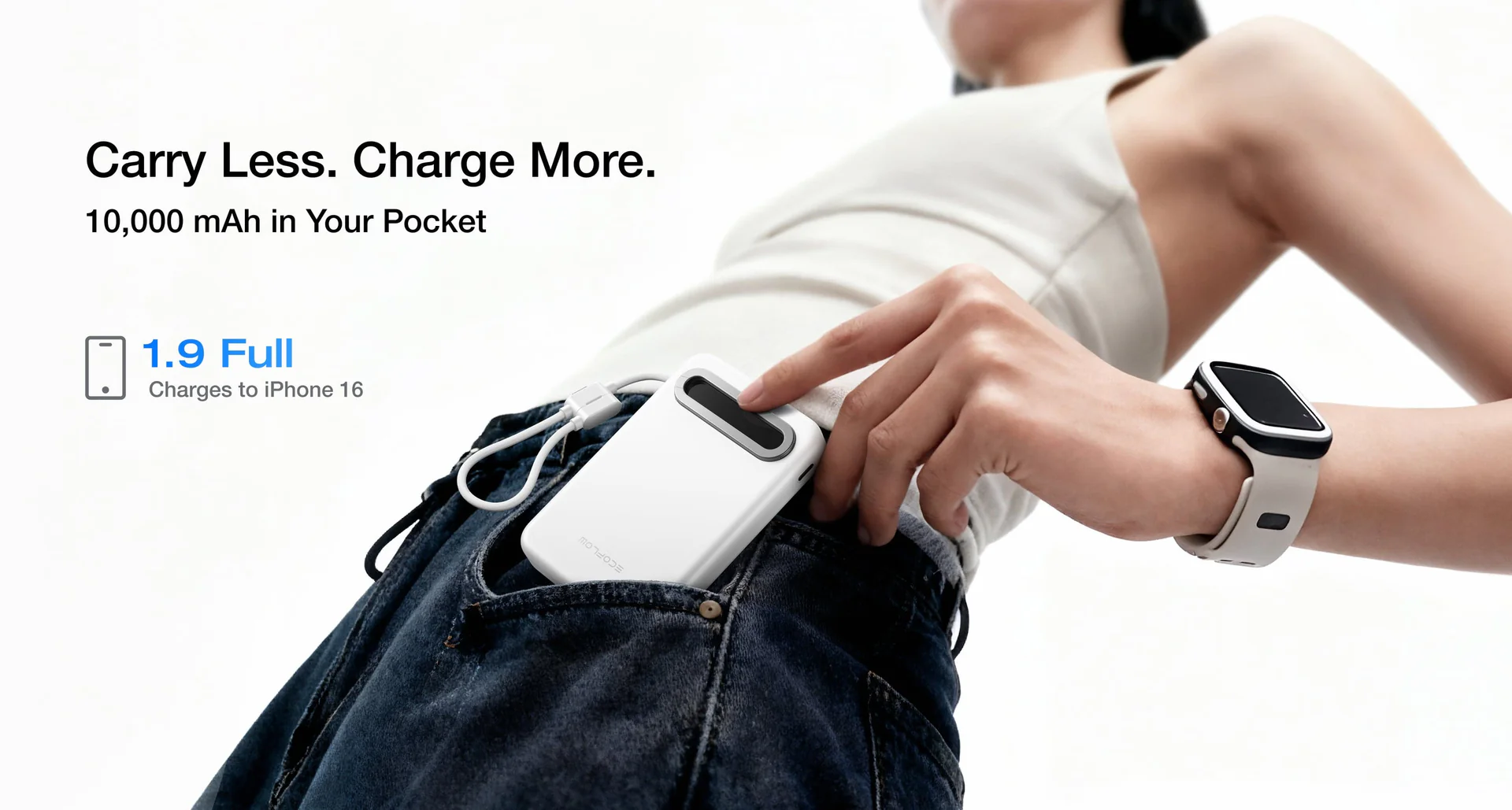 Pin dự phòng EcoFlow RAPID Mag Qi2.2 Magnetic Power Bank (10,000mAh, 25W, Built-in USB-C Cable) - Ecoflow Việt Nam