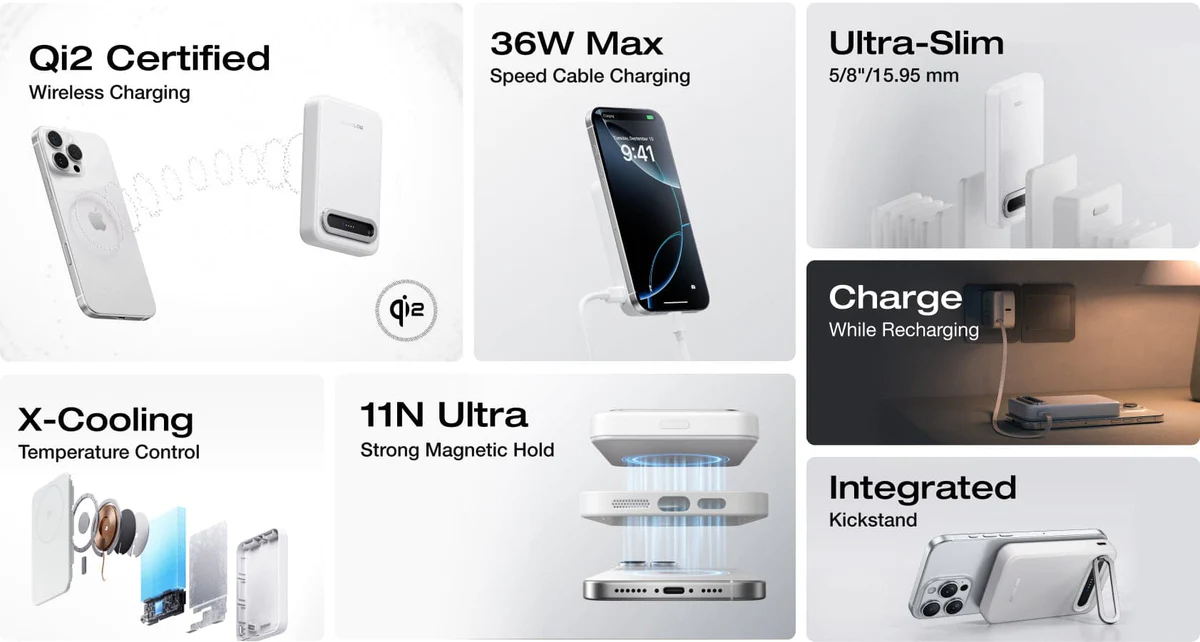 Pin dự phòng EcoFlow RAPID Mag Qi2 Magnetic Power Bank (10,000mAh, 15W) - Ecoflow Việt Nam