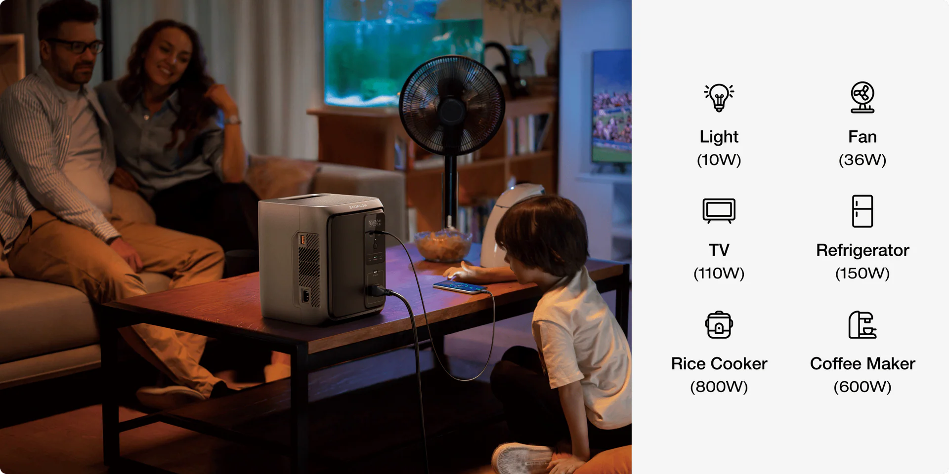 Trạm sạc dự phòng EcoFlow DELTA 3 Air 1000 (10ms UPS) Portable Power Station | 960Wh 500W - Ecoflow Việt Nam