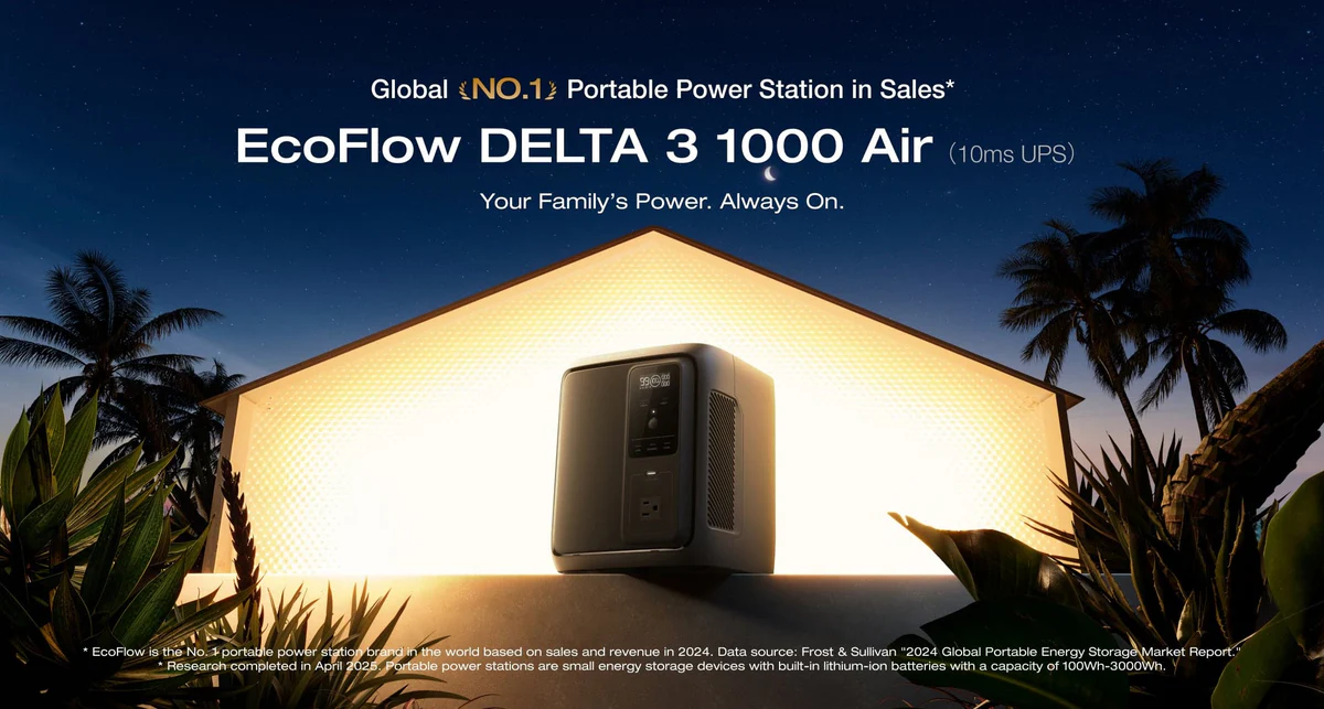 Trạm sạc dự phòng EcoFlow DELTA 3 Air 1000 (10ms UPS) Portable Power Station | 960Wh 500W - Ecoflow Việt Nam